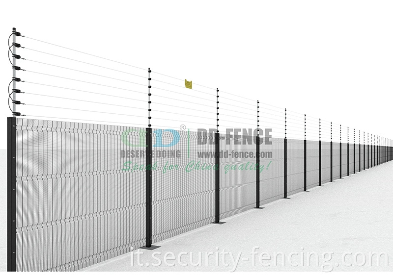 Cima a parete villa Top ad alta tensione Pulse Electric Fence con sistema di allarme per la sicurezza della casa